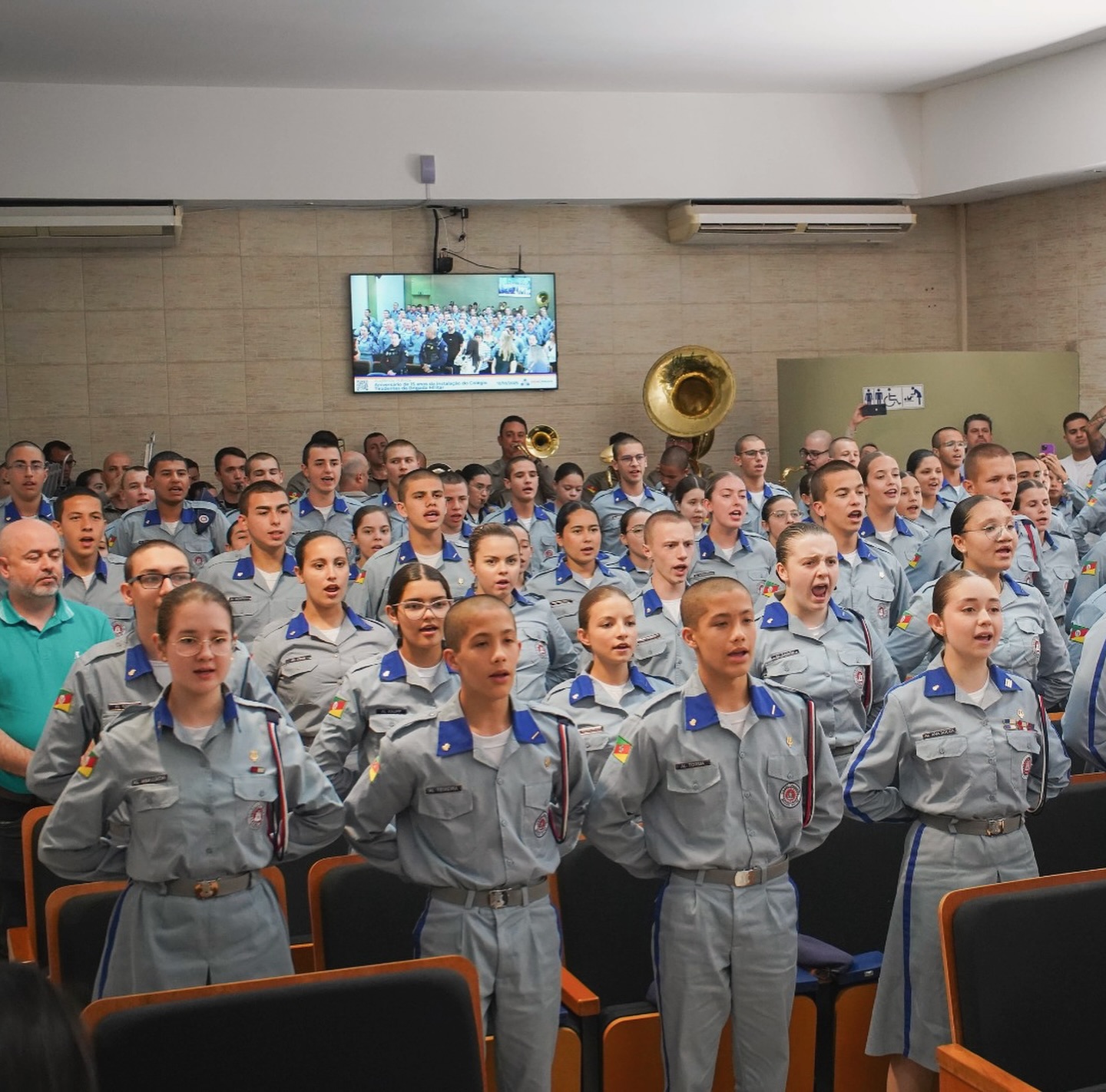ASPRA-RS participa de homenagem aos 15 Anos do Colégio Tiradentes da BM de Pelotas