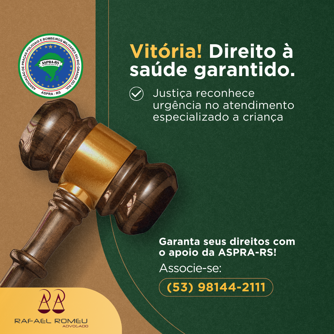 Vitória em liminar de saúde - Assessoria Jurídica ASPRA-RS